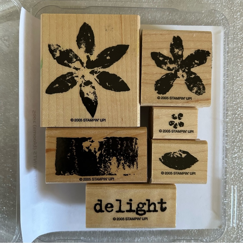 Stampin’Up! • “Paint Prints” (6) Wood Mounted Rubber Stamp Set